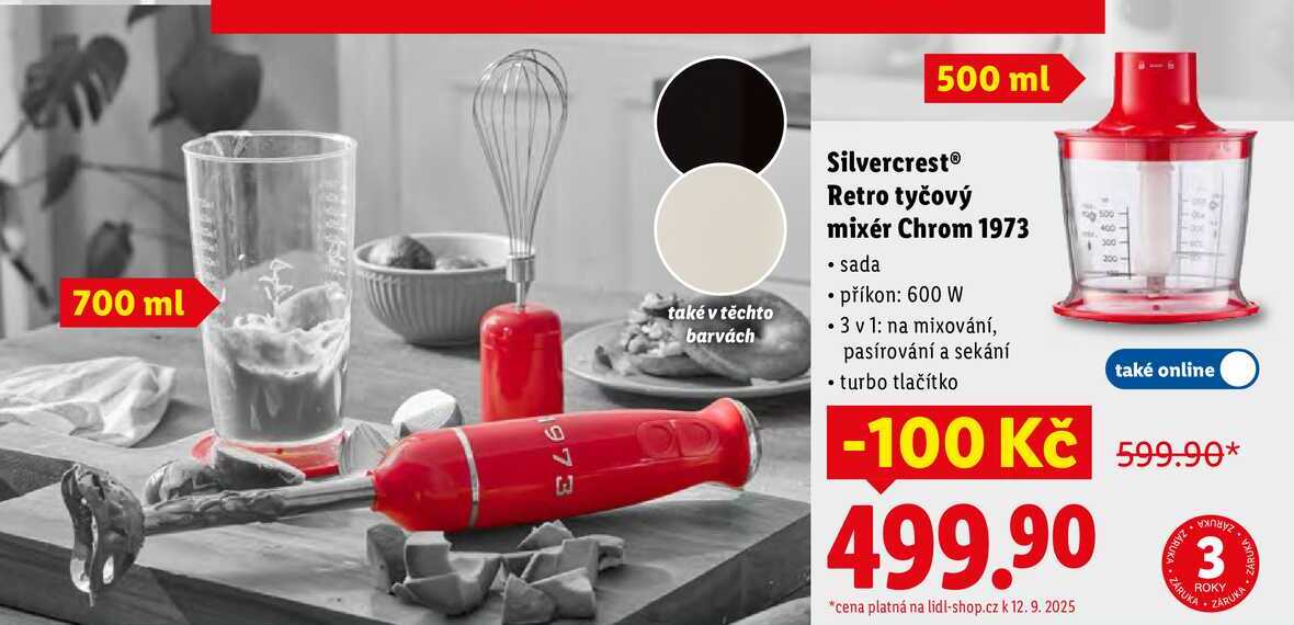 Silvercrest Retro tyčový mixér Chrom 1973 