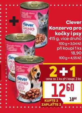 Clever Konzerva pro kočky i psy 415 g