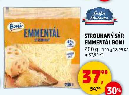 STROUHANÝ SÝR EMMENTÁL BONI, 200 g  