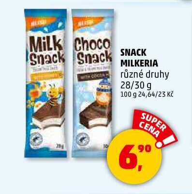 SNACK MILKERIA různé druhy, 28/30 g 