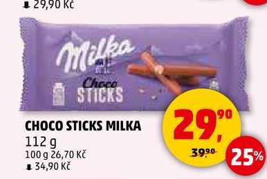 CHOCO STICKS MILKA, 112 g 