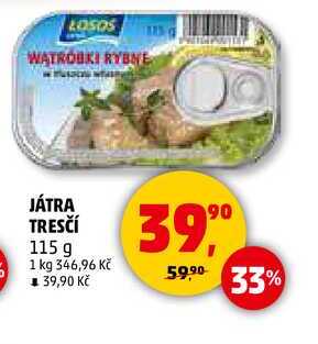 JÁTRA TRESČÍ, 115 g  