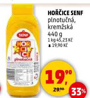 HOŘČICE SENF plnotučná, kremžská, 440 g