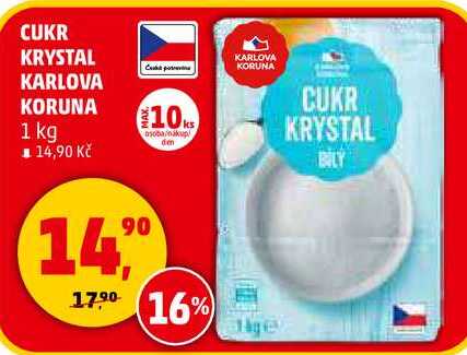 CUKR KRYSTAL KARLOVA KORUNA, 1 kg 