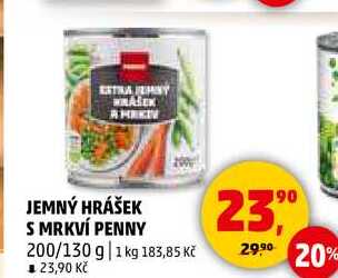 JEMNÝ HRÁŠEK S MRKVÍ PENNY, 200/130 g  