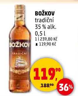 BOŽKOV tradiční 35% alk., 0,5 l