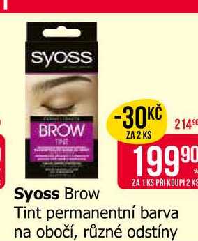 Syoss Brow Tint permanentní barva na obočí, různé odstíny 