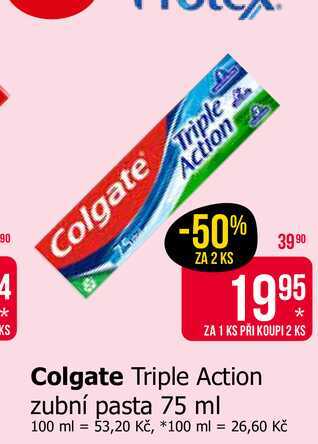 Colgate Triple Action zubní pasta 75 ml 