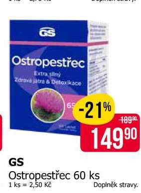 GS Ostropestřec 60 ks