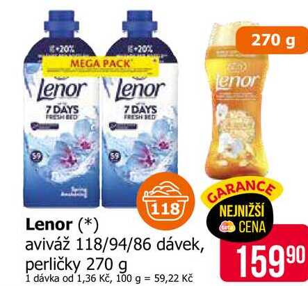 Lenor Unstoppables Vonné Perličky 270g, vybrané druhy