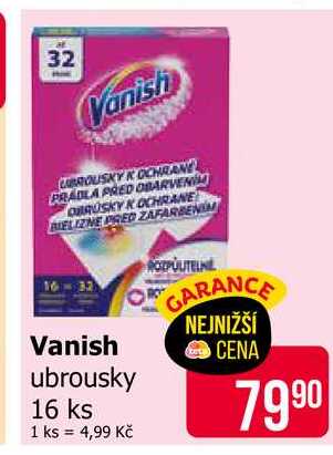 Vanish ubrousky 16 ks 