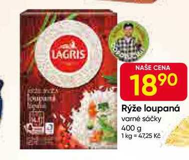 LAGRIS Rýže loupaná varné sáčky 400 g 