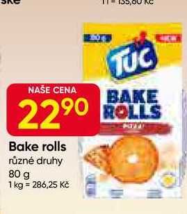 Bake rolls různé druhy 80 g 