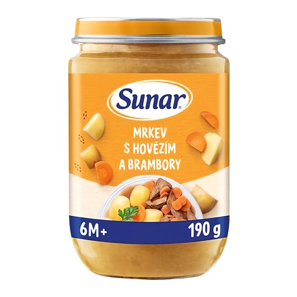 Sunar Příkrm mrkev s hovězím a brambory, 6m+