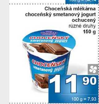 Choceňská Mlékárna Choceňský smetanový jogurt ochucený 150g