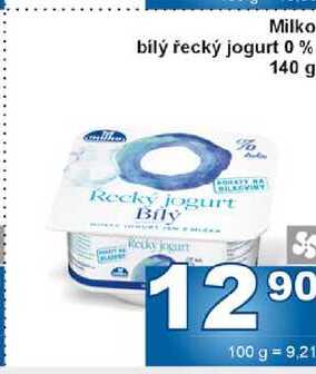 Milko bílý řecký jogurt 0% 140 g 