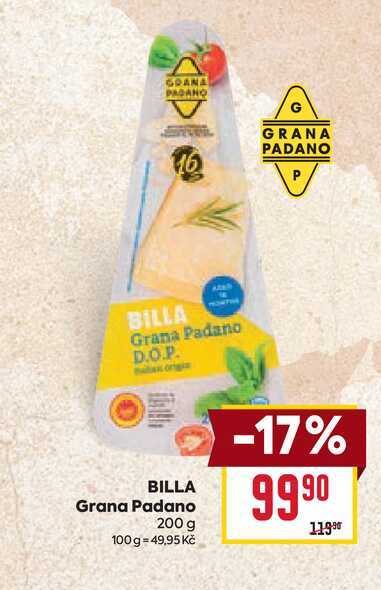 BILLA Grana Padano 200 g 