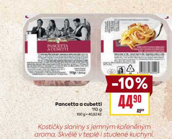 Pancetta a cubetti 110 g