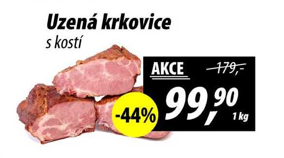 Uzená krkovice s kostí, 1 kg 