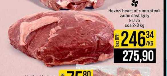 Hovězí heart of rump steak zadní část kýty kráva 1 kg 