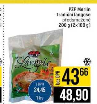 PZP Merlin tradični langoše předsmažené (2x100 g) 200 g 