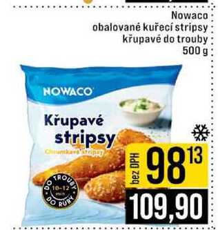 Nowaco obalované kuřecí stripsy křupavé do trouby 500 g