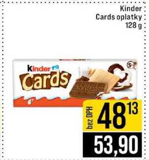 Kinder Cards oplatky 128 g