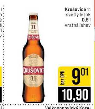 Krušovice 11 světlý ležák 0,5 l
