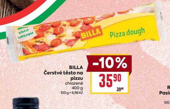 BILLA Čerstvé těsto na pizzu chlazené 400 g 
