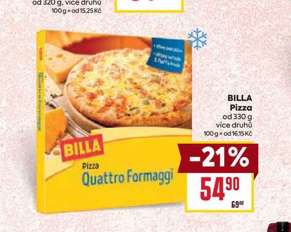 BILLA Pizza od 330 g 