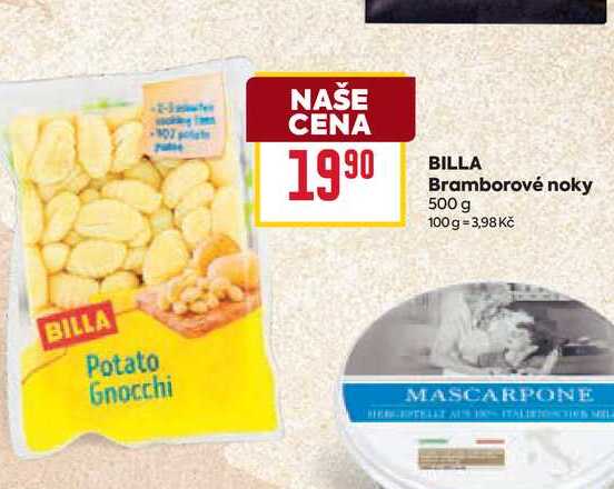 BILLA Bramborové noky 500 g 