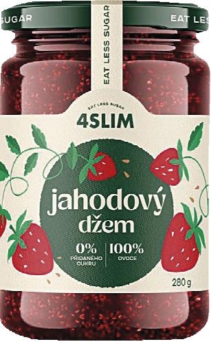 4Slim Jahodový džem 100%, 280 g
