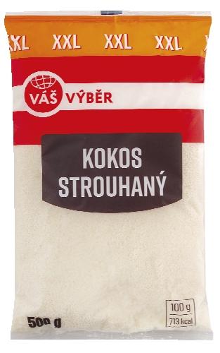 VÁŠ VÝBĚR Kokos strouhaný, 500 g