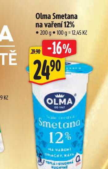   Olma Smetana na vaření 12% 200 g  