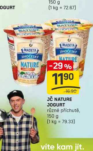 JČ NATURE JOGURT různé příchutě, 150 g 