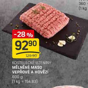 MĚLNĚNÉ MASO VEPŘOVÉ A HOVĚZÍ 600 g 