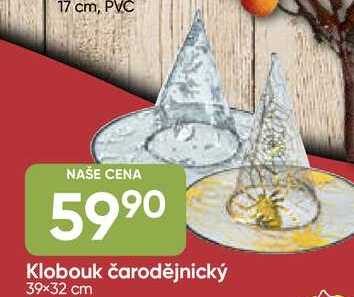 Klobouk čarodějnický 39×32 cm 