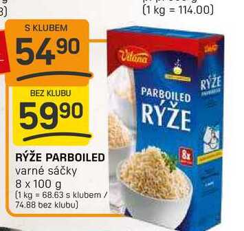 RÝŽE PARBOILED varné sáčky 8 x 100 g 