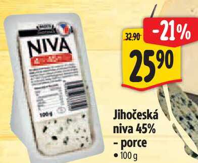   Jihočeská niva 45% - porce 100g 