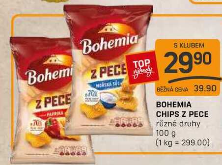 BOHEMIA CHIPS Z PECE různé druhy 100 g 
