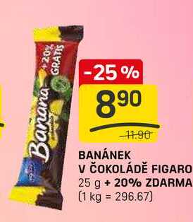 BANÁNEK V ČOKOLÁDĚ FIGARO 25 g