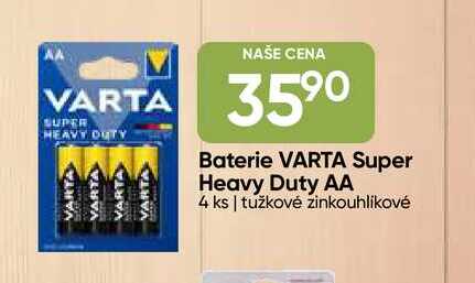 VARTA Super Heavy Duty AA 4 ks, tužkové zinkouhlíkové 