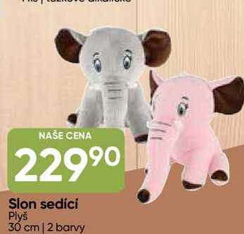 Slon sedící Plyš 30 cm 
