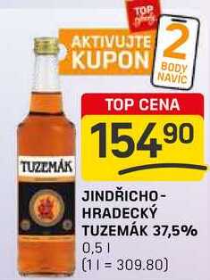JINDŘICHO- HRADECKÝ TUZEMÁK 37,5% 0,5l