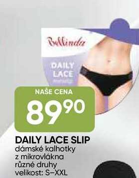DAILY LACE SLIP dámské kalhotky z mikrovlákna různé druhy velikost: S-XXL 