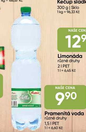 Hruška Pramenitá voda různé druhy 1,5l PET 