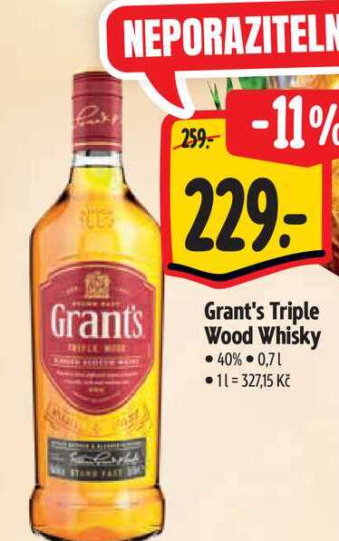  Grant's Triple Wood Whisky 0,7 l