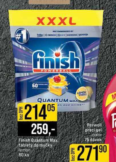 Finish Quantum Max tablety do myčky lemon 60 ks 