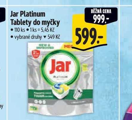 Jar Platinum Tablety do myčky  110 ks 
