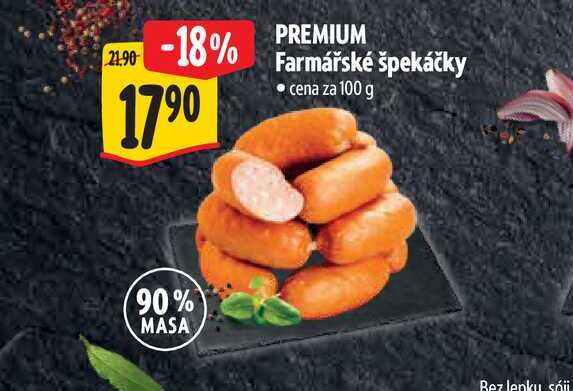   PREMIUM Farmářské špekáčky 100 g